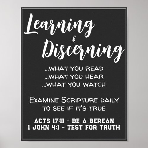 Search Scripture Black  White Poster