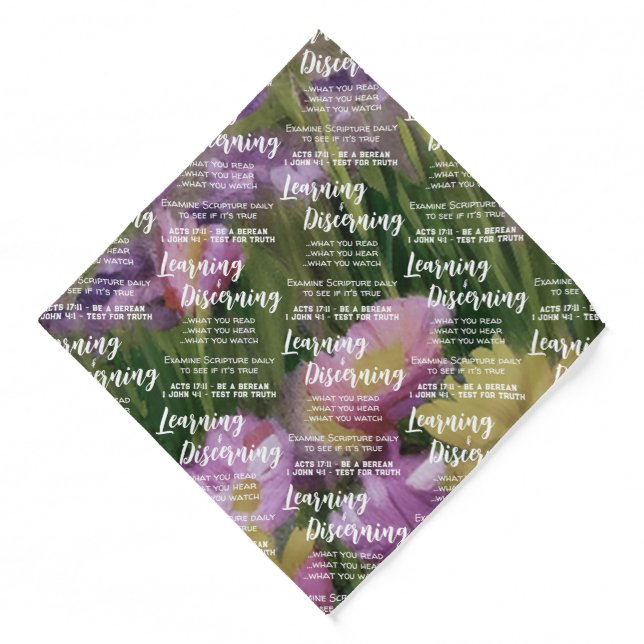 Search Scripture Watercolor Flower Bandana (Front)