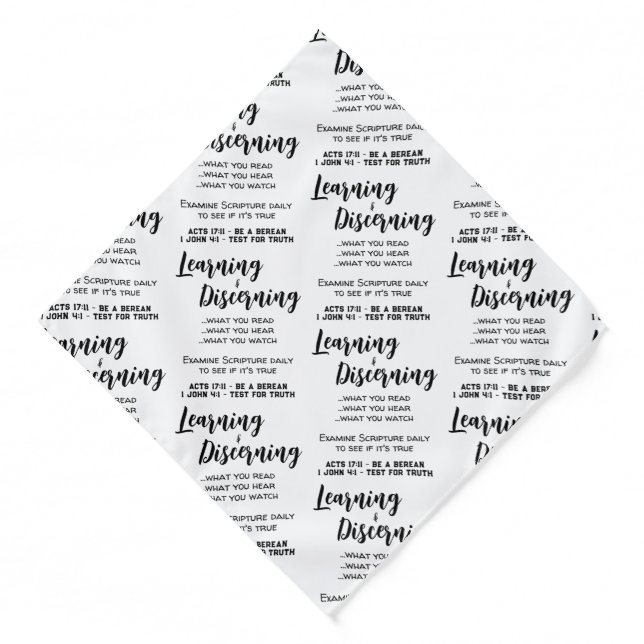 Search Scripture White Bandana (Front)