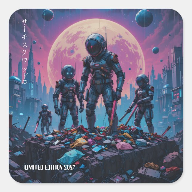 "Search Squad Ω" Square Sticker (Front)