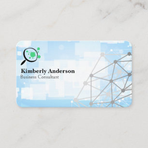 Search Tech Logo Networking Background Business Card