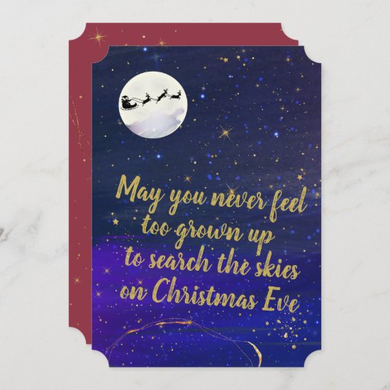 Search The Skies Watercolor 2021 Christmas Magic Holiday Card