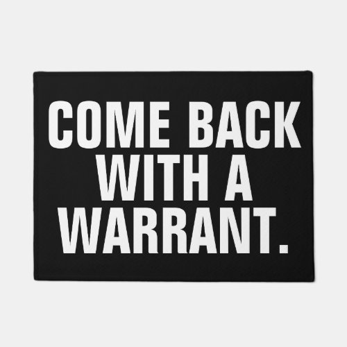 Search Warrant Doormat