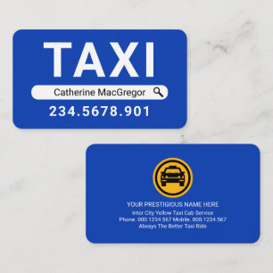 Search Your Name Taxi Driver Business Card