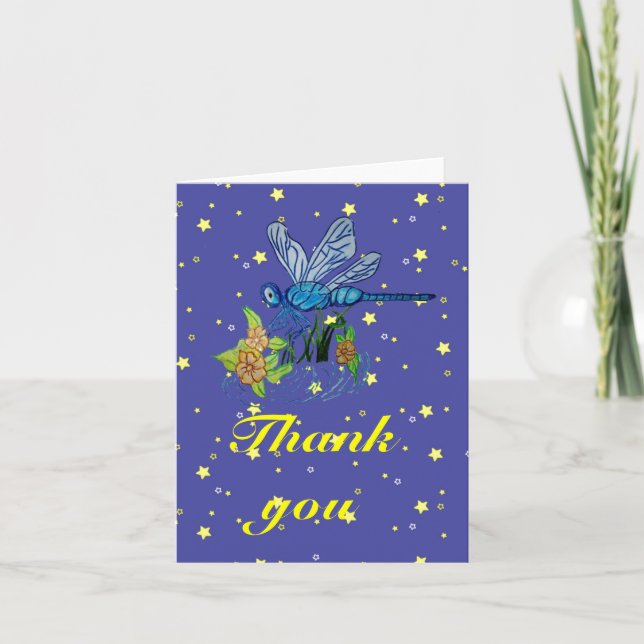 Searching Dragonfly Thank You Card (Front)