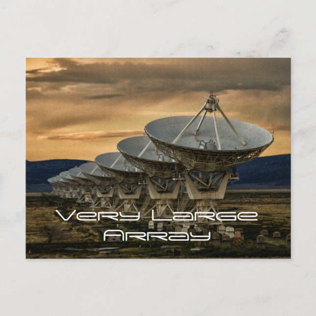 Searching for transmissions. Very Large Array Postcard (Front)