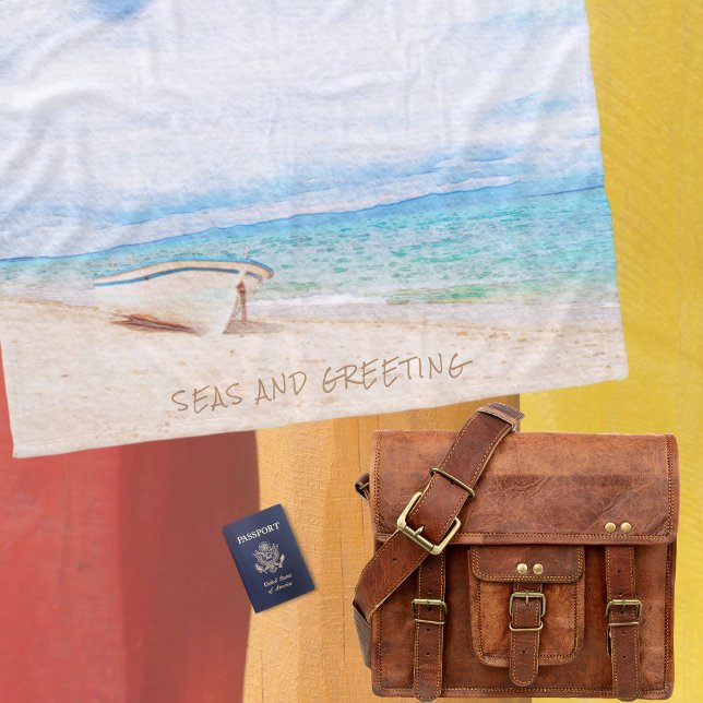 Seas And Greeting Holiday Fleece Blanket (Creator Uploaded)