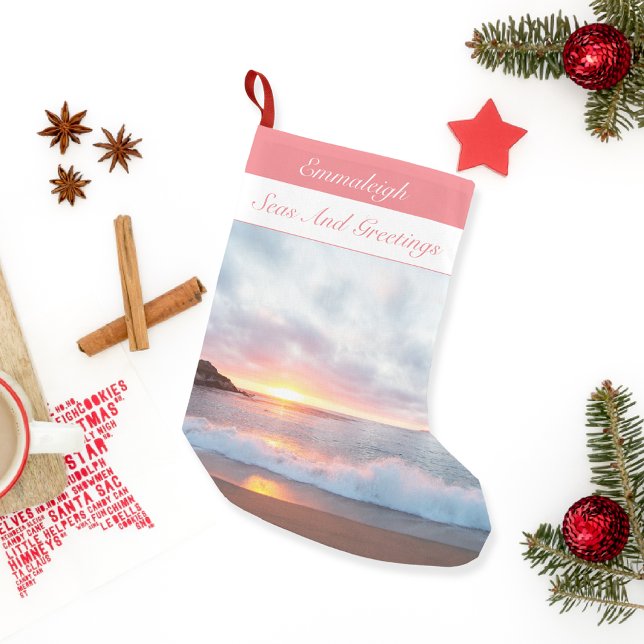 Seas And Greetings California Sunset Small Christmas Stocking (Creator Uploaded)