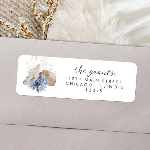 Seas and Greetings Coastal Return Address Labels