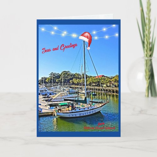 Seas and Greetings Hilton Head Island Christmas Holiday Card