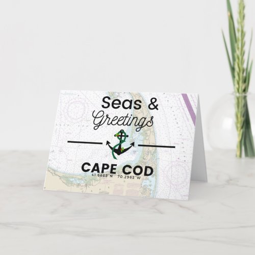 Seas  Greetings Chart_ Cape Cod Holiday Card