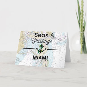 Seas & Greetings Chart- Miami Holiday Card