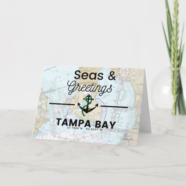 Seas & Greetings Chart-  Tampa Bay Holiday Card (Front)