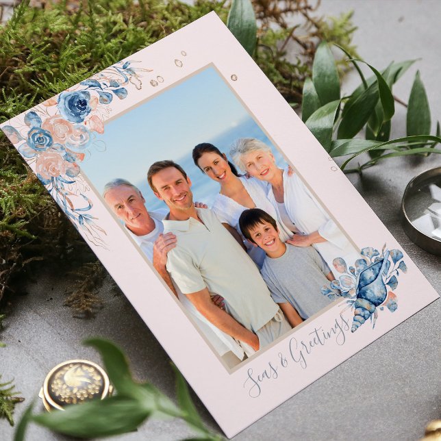 Seas & Greetings Christmas Nautical Chic Photo (Creator Uploaded)