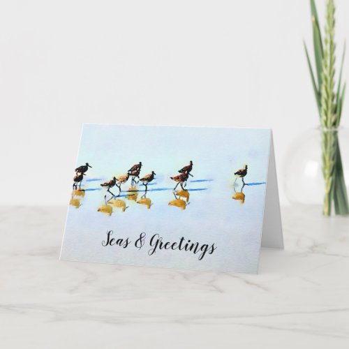 Seas  GreetingsSandpipers Hilton Head Holiday Card