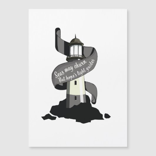 Seas may churn, but hope's light guides (Front)