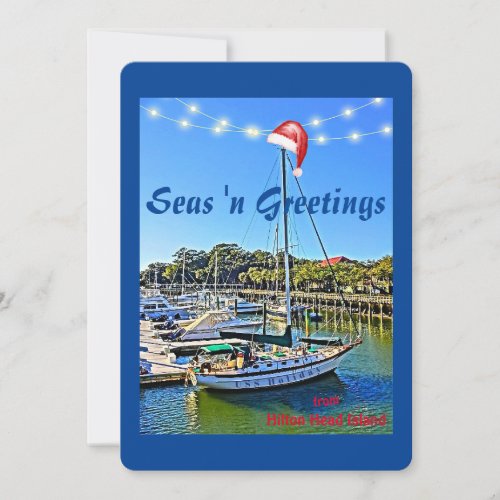Seas n Greetings from Hilton Head Island Christmas Holiday Card