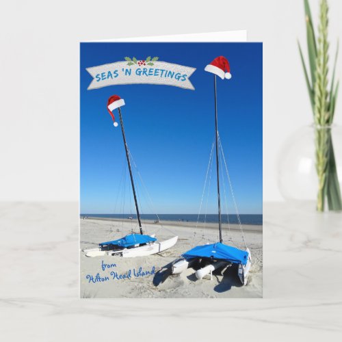 SEAS n Greetings from Hilton Head Island Coastal Holiday Card