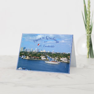 Seas n Greetings from Sunny Ft Lauderdale Florida Holiday Card