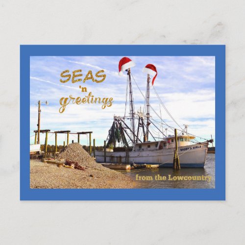 Seas n Greetings from the Lowcountry Coastal Postcard