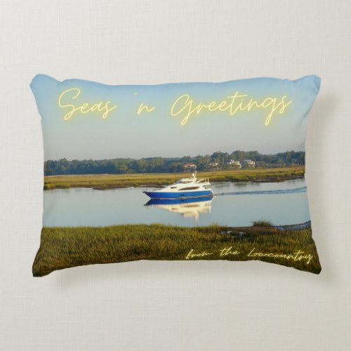 Seas n Greetings from the Lowcountry Hilton Head Accent Pillow