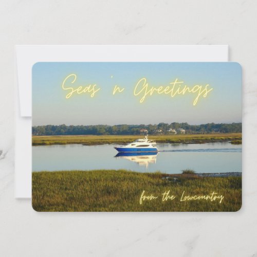 Seas n Greetings from the Lowcountry Hilton Head  Holiday Card