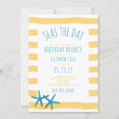 Seas The Day Beach Birthday Brunch Invitation (Front)