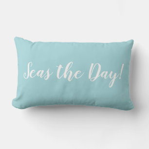 Seas the Day Beach Decor Lumbar Pillow