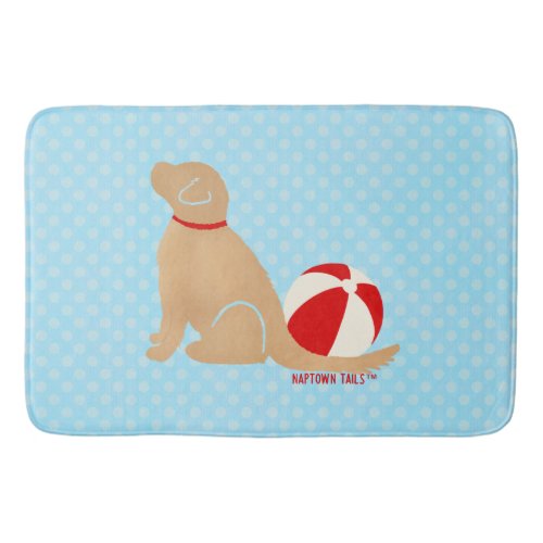 Seas the Day Beach Dogs Blue Bath Mat