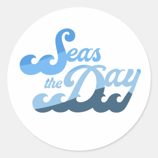 Seas the Day Classic Round Sticker (Front)