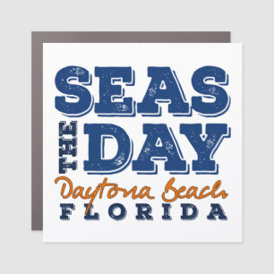 Seas the Day Daytona Beach Florida car magnet