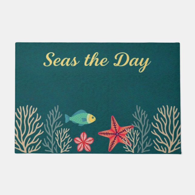 Seas the Day Doormat (Front)