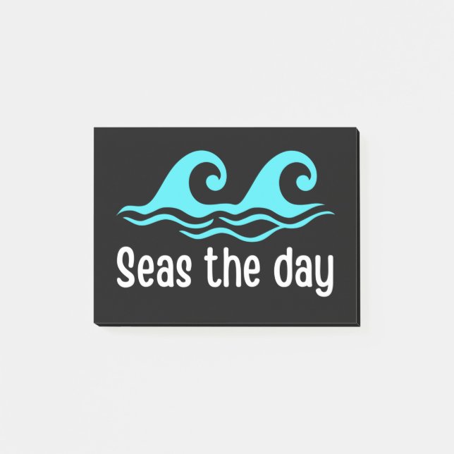 Seas The Day  Funny Ocean Post-it Notes (Front)