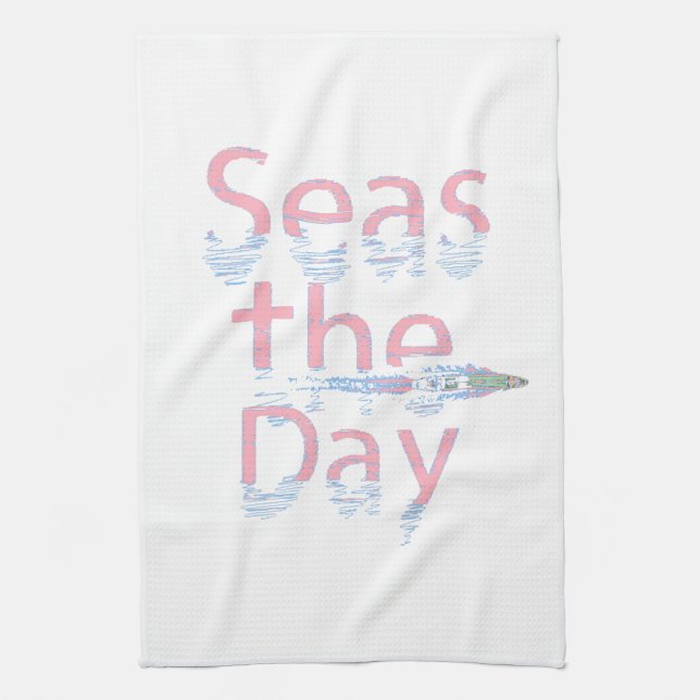 Seas the Day Kitchen Towel (Vertical)