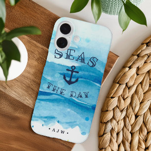 Seas the Day Monogram iPhone 16 Case