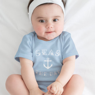 Seas the Day Nautical Baby Bodysuit