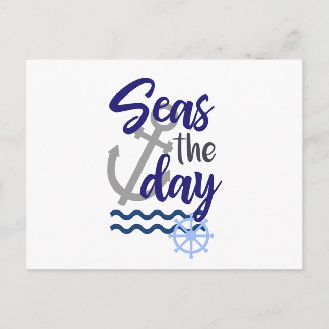 Seas the Day, Nautical Postcard (Front)