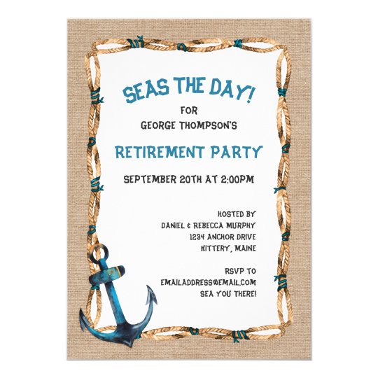 Nautical Party Invitations Retirement 4