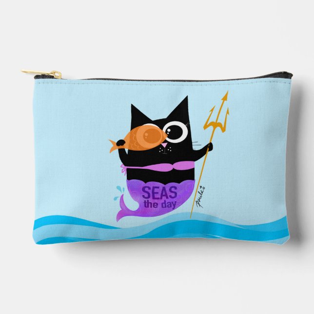 Seas the Day — Personalized Zippered Pouch (Front)