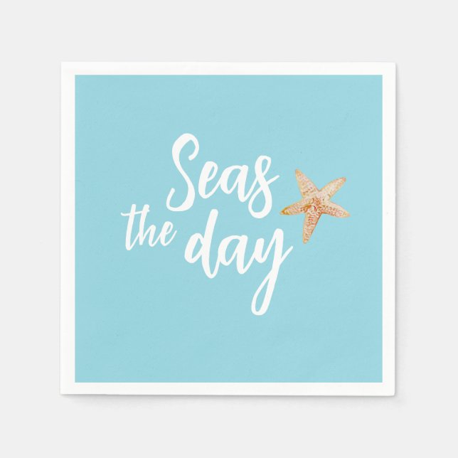 Seas the Day Starfish Beach Napkins (Front)