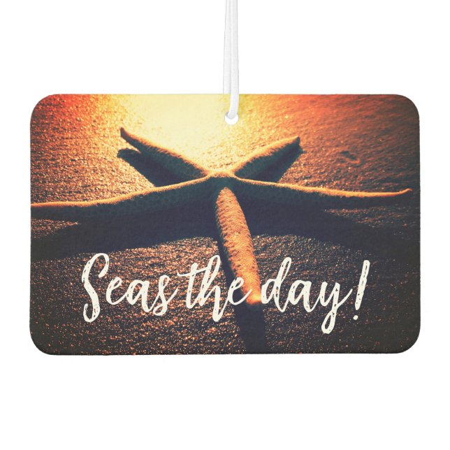 Seas the day starfish beach photo island breeze air freshener (Front)