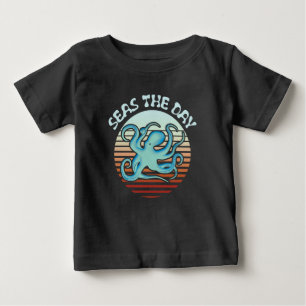Seas The Day   Summer Vibes Octopus Baby T-Shirt
