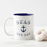 Seas the Day Two-Tone Coffee Mug