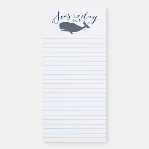 Seas the Day Vintage Whale Magnetic Notepad