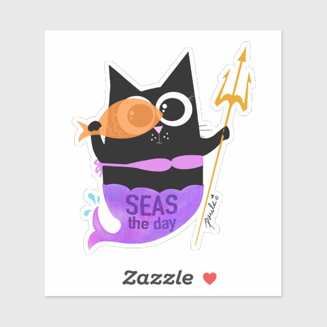 Seas the Day – Wanda the Cat Sticker (Sheet)
