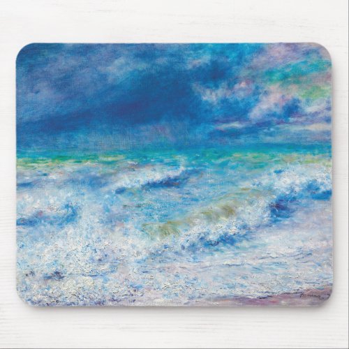 Seascape 1897 by Pierre_Auguste Renoir Mouse Pad