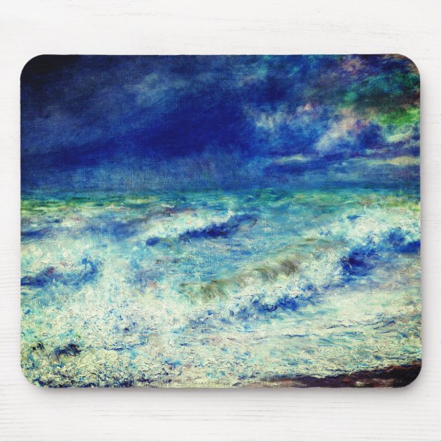 Seascape (1897) by Pierre-Auguste Renoir Mouse Pad (Front)
