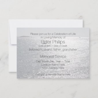 Seascape 1 Celebration of Life Memorial Service Invitation | Zazzle