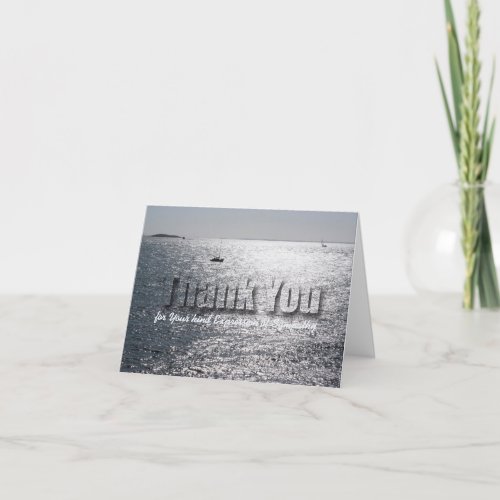 Seascape 1 Sympathy Thank You note card