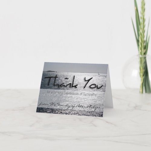 Seascape 2 Sympathy Memorial Thank You Note Cards